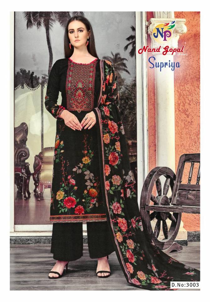 Nand Gopal Supriya 3 Latest Casual Wear Printed Karachi Cotton Dress Material